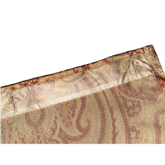 Springmaid Beautiful Fabric Shower Curtain Vintage 90s Gold Red Blue Print 70x72 - Picture 7 of 7